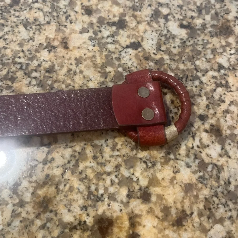 Gap Vintage Brown Leather Belt Adjustable Sliding Buckle L